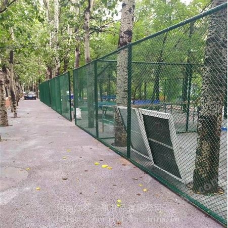 仁久2米高运动场防护网 学校操场绿色足球场围网设计安装 结实