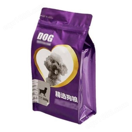 营山县 工厂定制猫粮狗粮八边封袋 铝箔宠物自立自封塑料袋子 食品包装袋