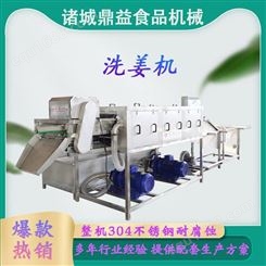 鼎益食品机械 大姜清洗机 工厂直供高压喷淋清洗风干流水线