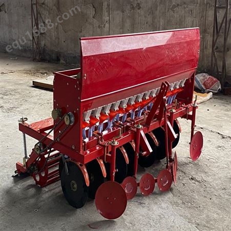 小麦播种机 种麦机 四轮拖拉机带14行小麦播种施肥播种机