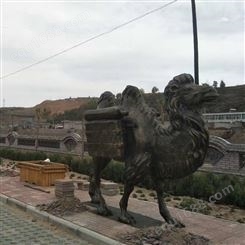 沙漠骆驼铜雕塑 园林广场铸铜骆驼景观雕塑摆件