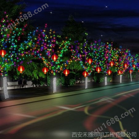 公园广场LED节日亮化工程设计、产品供应、LED配套工程