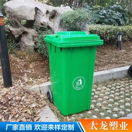 双胞胎垃圾桶 掀盖垃圾桶户外240升环卫分类塑料垃圾桶干湿分类垃圾桶物业街道 干湿分类垃圾桶