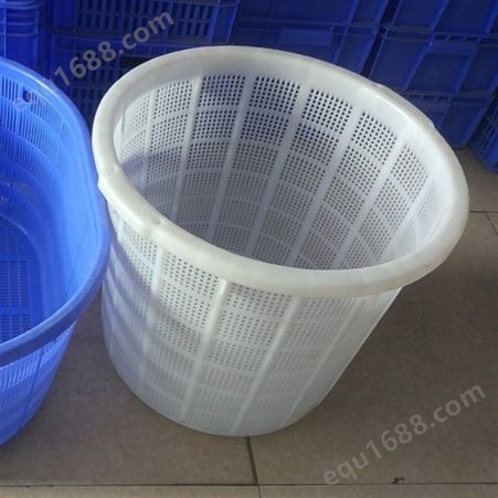 塑胶箱 框,白色圆形水果蔬菜加厚熟胶框,蓝色大号长方形塑料箩筐厂家