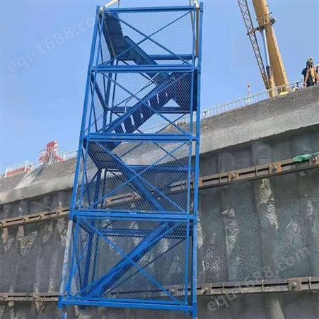 链工建筑安全爬梯 安全防护梯笼 高墩施工安全爬梯