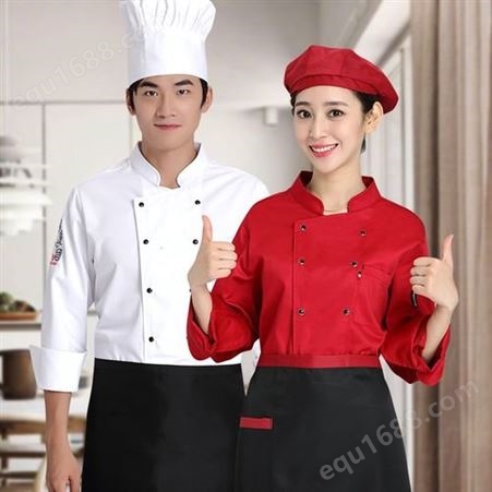 厨师服 酒店饭店厨师工作服 厨房后厨 餐饮厨师服