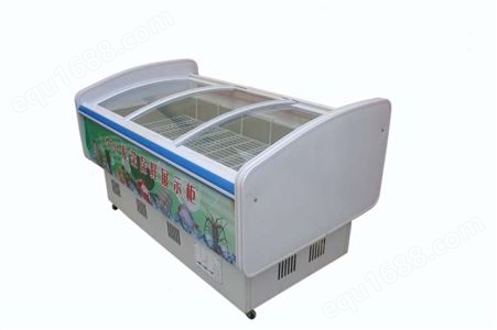 新贝尔-1冷冻海鲜展示柜冷藏柜保鲜柜 商用卧式冷冻柜平冷岛柜