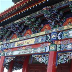 郴州古建彩绘施工 墙绘壁画工程 寺庙彩画壁画 古建筑材料 光盛古建