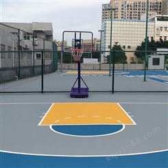 乐昌市可移动式 比赛篮球架 篮球场标准画线