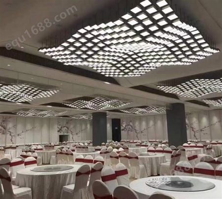 波浪形大型吊灯非标工程创意造型灯酒店售楼部沙盘宴会厅定制灯具