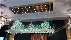 会所前台珠宝店玻璃石头吊灯创意个性艺术吧台水晶灯别墅工程灯具