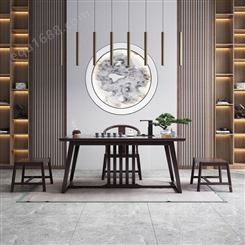 新中式实木茶桌套装价格 家用客厅茶桌椅组合定制 简约现代阳公室小茶台批发