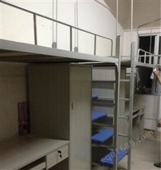 江西生产加厚上下铺铁床大学生宿舍铁床 员工公寓床多功能铁质高低床定制