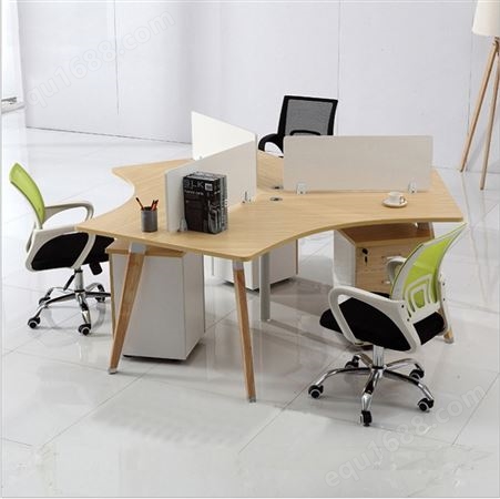 江西办公家具职员办公桌定制四人位简约现代屏风卡位双人电脑桌椅组合
